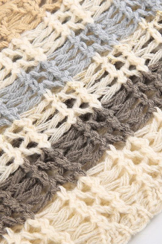 Y2K crochet knit shrug top