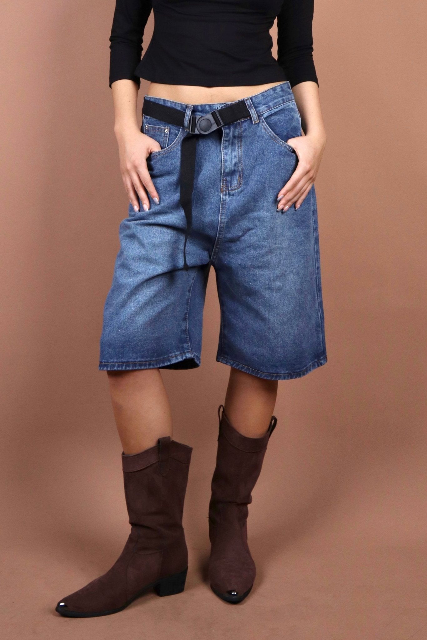 Belted Low Rise Jorts - SCG_COLLECTIONSBottom