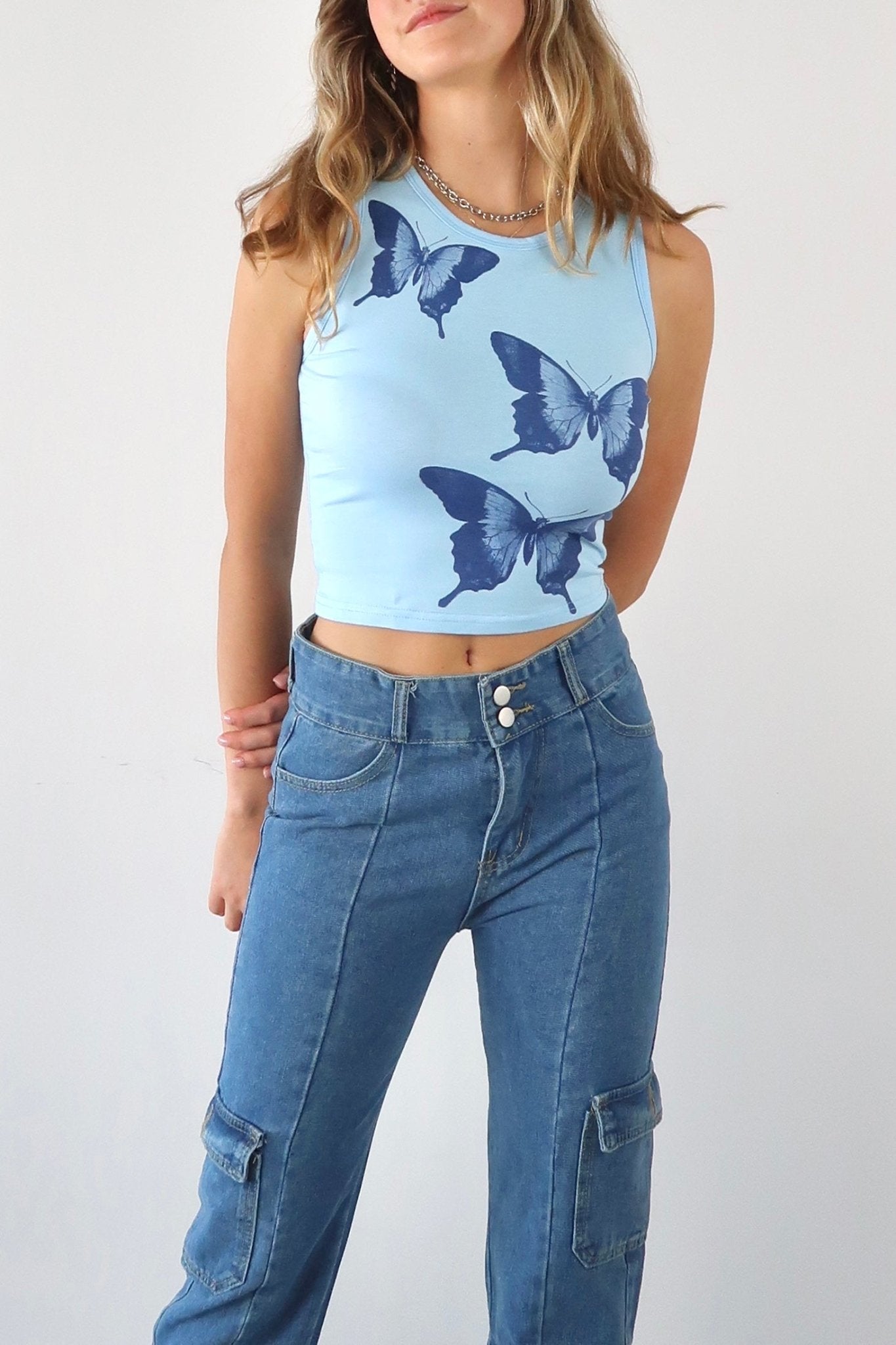 Butterfly crop tank - SCG_COLLECTIONS