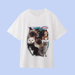 Cats pattern oversized T-shirt - SCG_COLLECTIONSTop