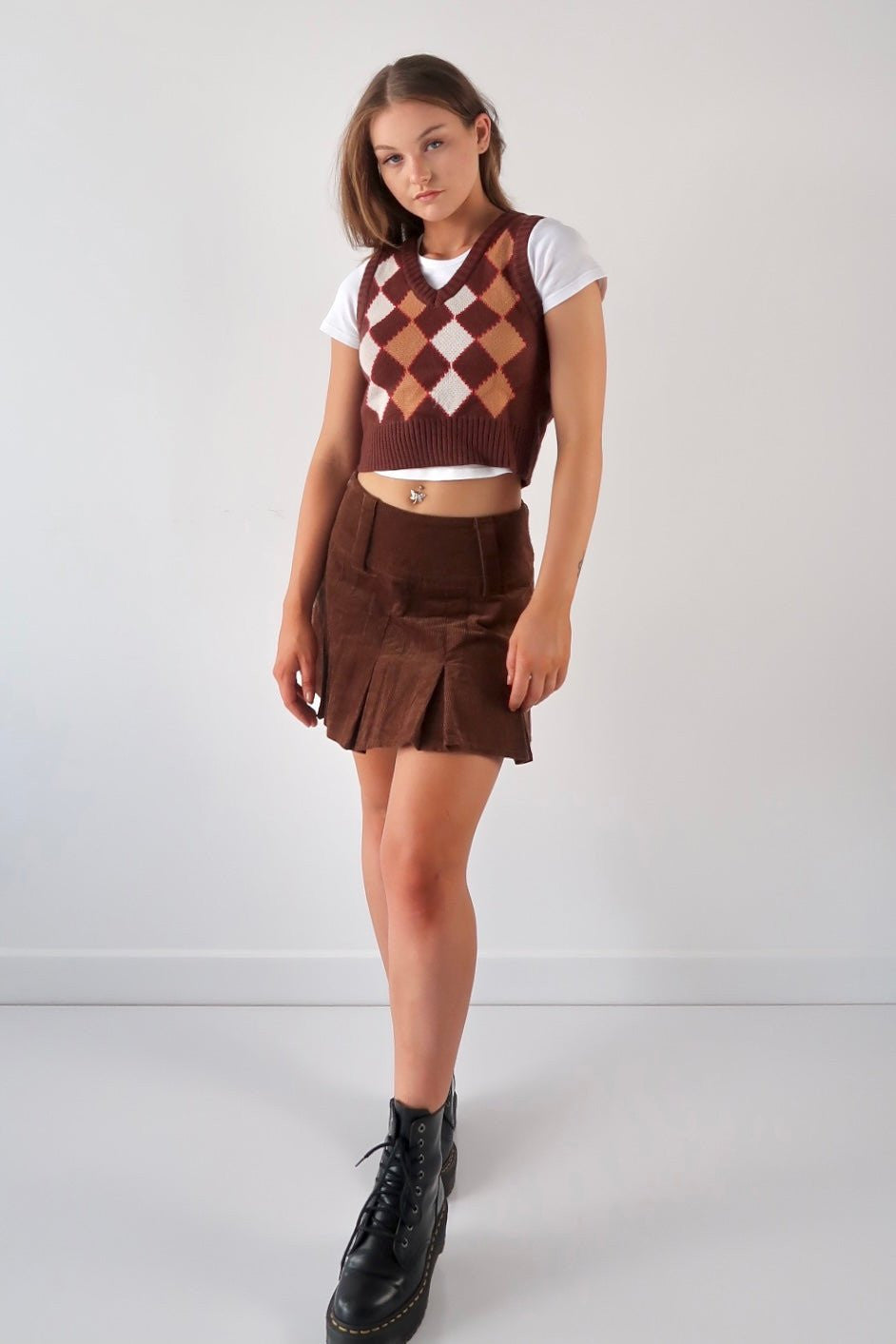 Cool girl argyle print vest - SCG_COLLECTIONSsweater