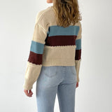 Elegant stripe pattern button front cardigan - SCG_COLLECTIONSsweater