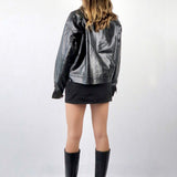 Faux leather front pocket jacket - SCG_COLLECTIONSOuterwear