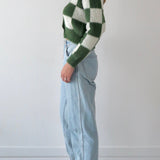 Fluffy check knit cardigan - SCG_COLLECTIONSsweater