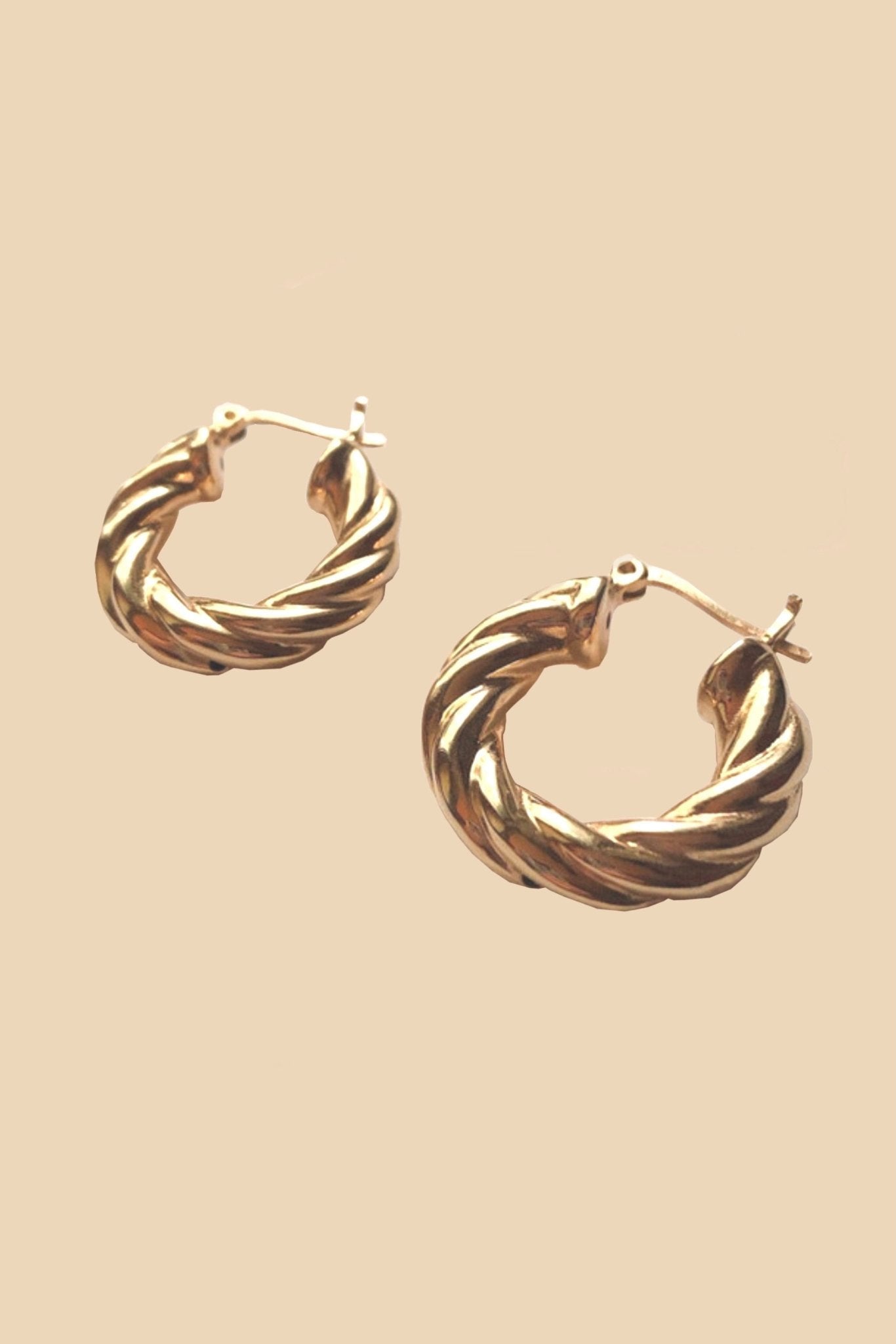 Gold twist loop earrings - SCG_COLLECTIONSAccessory