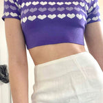 Heart knit crop top - SCG_COLLECTIONS