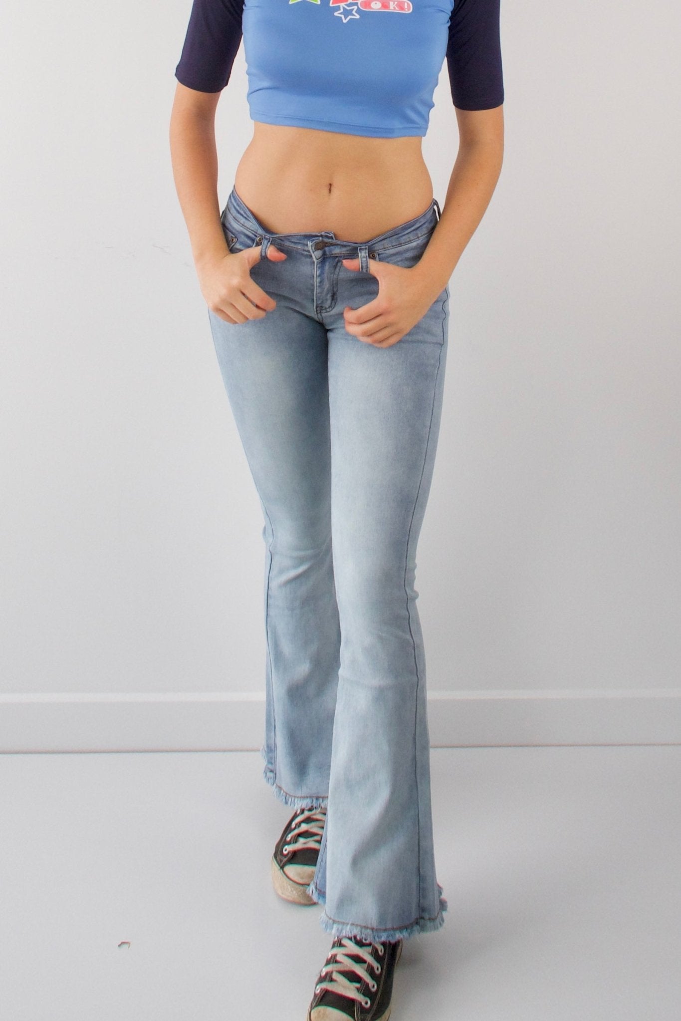 Low-waisted flare jeans - SCG_COLLECTIONSBottom