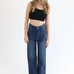Mid Rise dad jeans in mid vintage blue - SCG_COLLECTIONSBottom