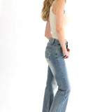 Mid Rise star print flare jeans - SCG_COLLECTIONSBottom