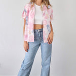 Pinky floral button down shirt - SCG_COLLECTIONSTop