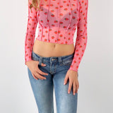 Strawberry mesh top - SCG_COLLECTIONS