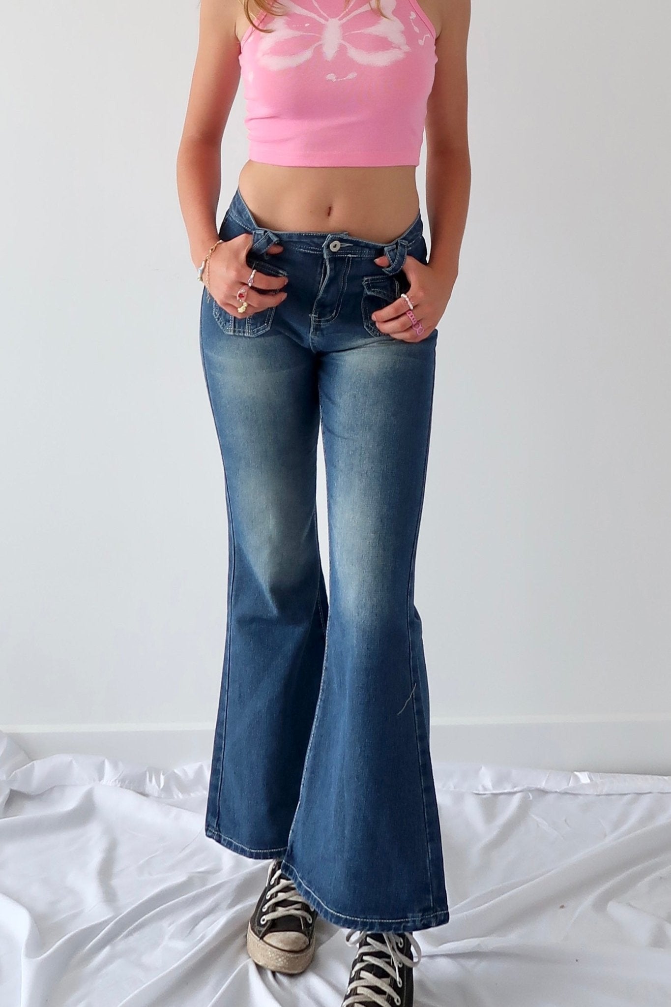 Sugar baby low-rise wide leg jeans - SCG_COLLECTIONSBottom