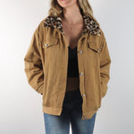 Y2K cheetah print faux fur denim jacket - SCG_COLLECTIONSOuterwear